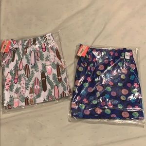 New York & Company set of 2 cotton PJ shorts